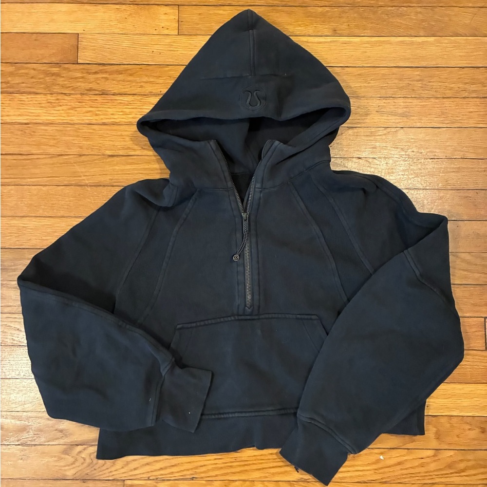 Black Lululemon Scuba Oversized Half-Zip Hoodie